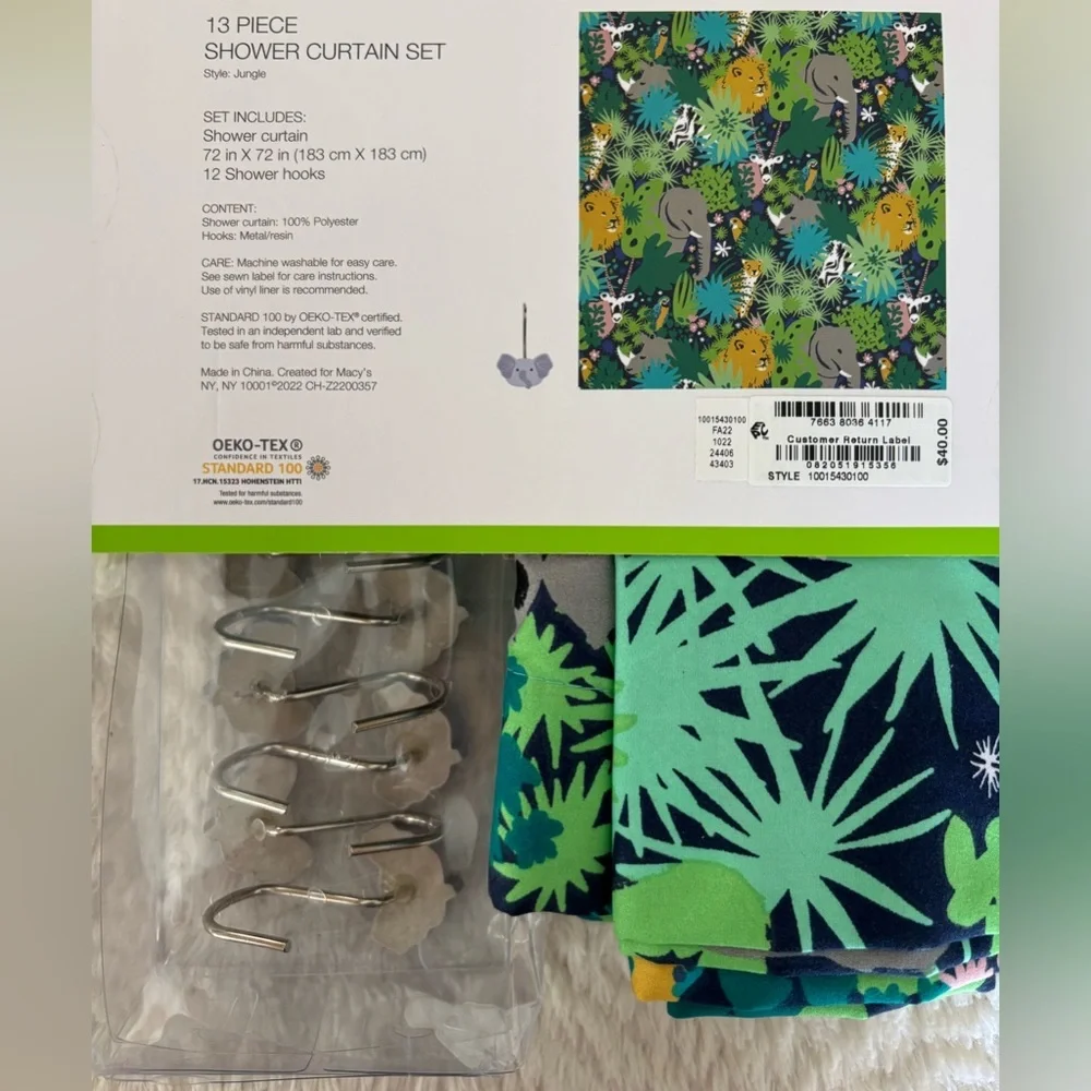 New in original package Kids Shower Curtain 13 piece Set